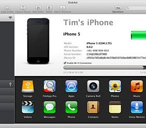 DiskAid erlaubt WLAN Zugriff auf iOS Geräte ohne Jailbreak