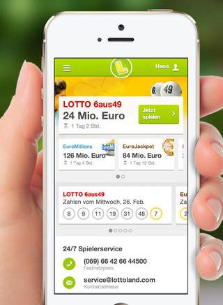 Chartstürmer Lottoland-App ermöglicht unterwegs bequemes Lottospielen