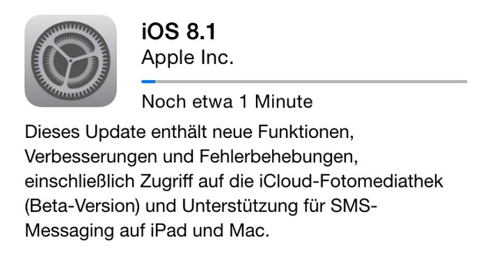 iOS 8.1 Update