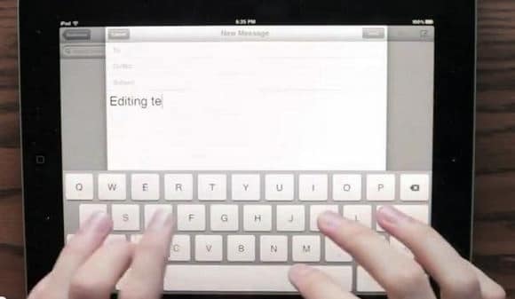 Konzept: schneller und schöner auf dem iPad Texte tippen
